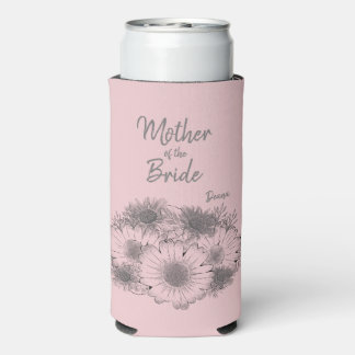 Monochromatische Simplistic Flowered Moeder van Br Seltzer Blikjeskoeler