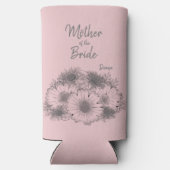 Monochromatische Simplistic Flowered Moeder van Br Seltzer Blikjeskoeler (Achterkant)