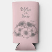 Monochromatische Simplistic Flowered Moeder van Br Seltzer Blikjeskoeler (Voorkant)