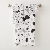 Monochromatische Terrazzo Patroon Bad Handdoek (Insitu)