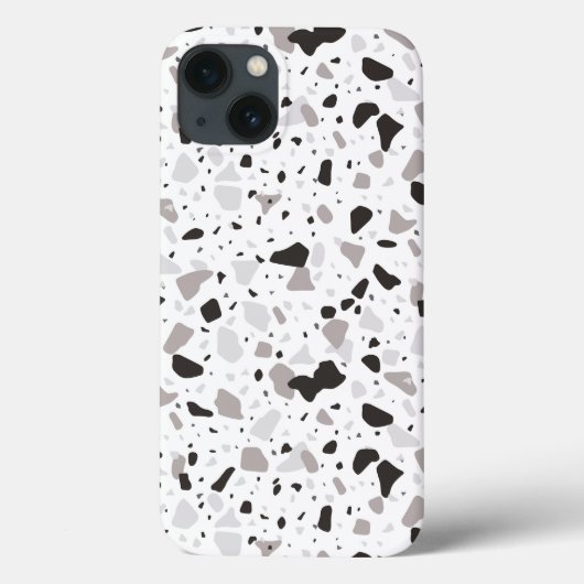 Monochromatische Terrazzo Patroon Case-Mate iPhone Case (Achterkant)