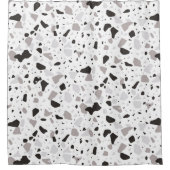 Monochromatische Terrazzo Patroon Douchegordijn (Voorkant)