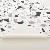 Monochromatische Terrazzo Patroon Sherpa Deken (3/4)