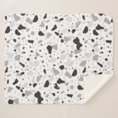 Monochromatische Terrazzo Patroon Sherpa Deken (Voorkant (horizontaal))