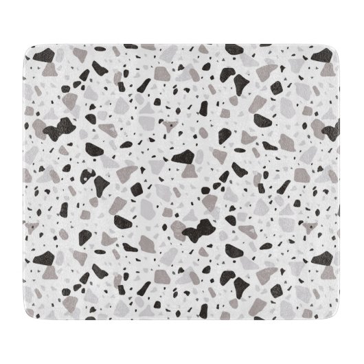 Monochromatische Terrazzo Patroon Snijplank (Voorkant)