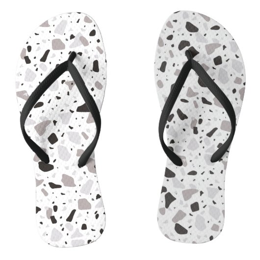 Monochromatische Terrazzo Patroon Teenslippers (Voetbed)