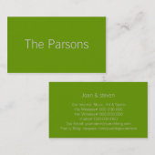 Monochromatische thee in groene thee visitekaartje (Voorkant / Achterkant)