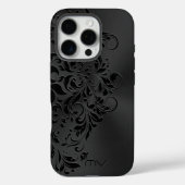Monochromatische thema Metallic Zwart & Black Swir Case-Mate iPhone Case (Achterkant)