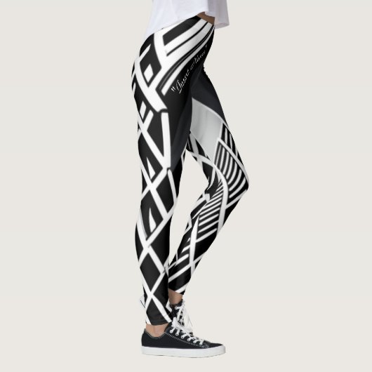 Monochromatische trap: contrastmiddel leggings (Rechts)