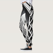 Monochromatische trap: contrastmiddel leggings (Links)