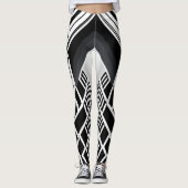 Monochromatische trap: contrastmiddel leggings (Voorkant)