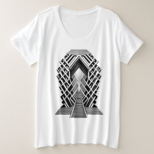 Monochromatische trappen: Obelisk van contrasten Grote Maat T-shirt