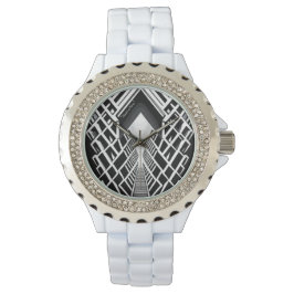 Monochromatische trappen: Obelisk van contrasten Horloge