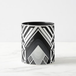 Monochromatische trappen: Obelisk van contrasten Mok