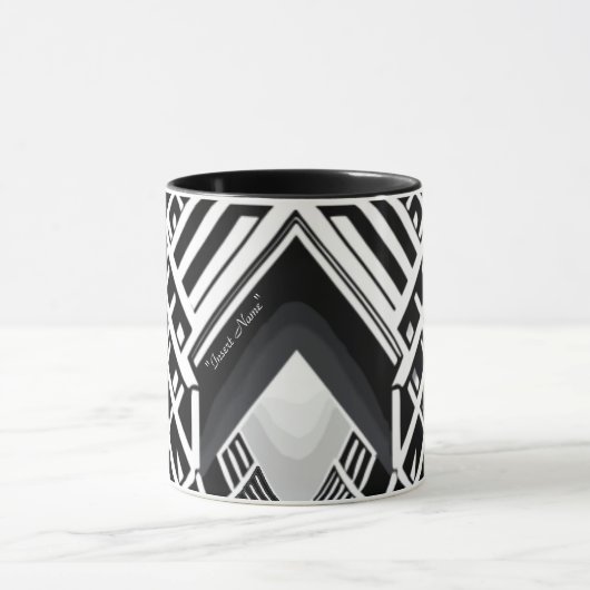 Monochromatische trappen: Obelisk van contrasten Mok (Midden)