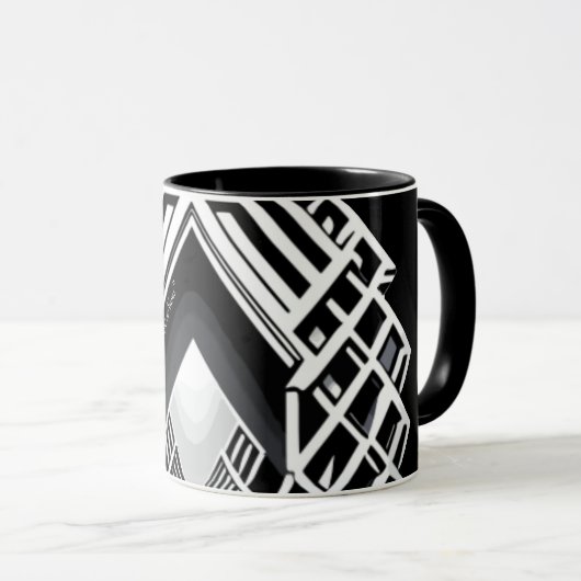 Monochromatische trappen: Obelisk van contrasten Mok (Voorkant rechts)