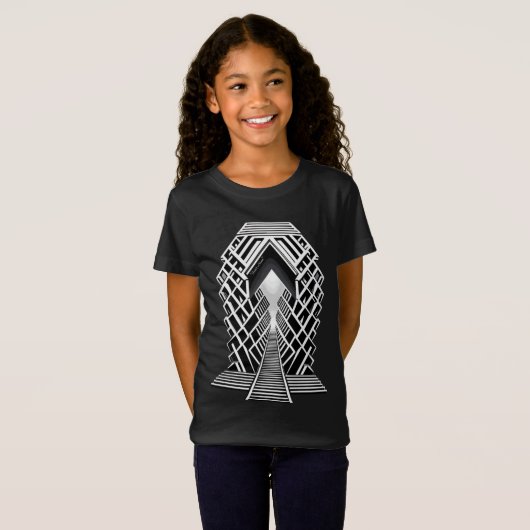 Monochromatische trappen: Obelisk van contrasten T-shirt (Voorkant volledig)