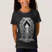 Monochromatische trappen: Obelisk van contrasten T-shirt (Voorkant)