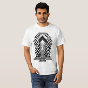 Monochromatische trappen: Obelisk van contrasten T-shirt