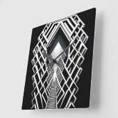 Monochromatische trappen: Obelisk van contrasten Vierkante Klok (Hoek)