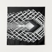 Monochromatische trappen: Obelisk van contrasten Wandkleed (Voorkant (horizontaal))