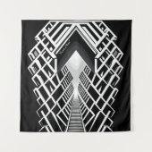 Monochromatische trappen: Obelisk van contrasten Wandkleed (Voorkant)