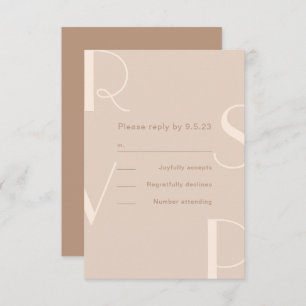 Monochromatische Type Beige Rsvp
