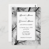 Monochromatische uitnodiging voor bruiloft (Voorkant / Achterkant)