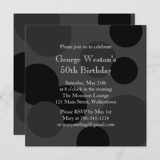 Monochromatische uitnodiging voor geboorte (Voorkant / Achterkant)