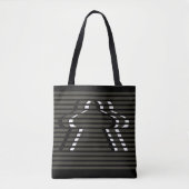 Monochromatische Vaporwave Meeple Board Game Lover Tote Bag (Voorkant)