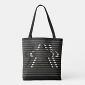 Monochromatische Vaporwave Meeple Board Game Lover Tote Bag (Achterkant)
