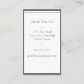 monochromatische vlinder visitekaartje (Achterkant)