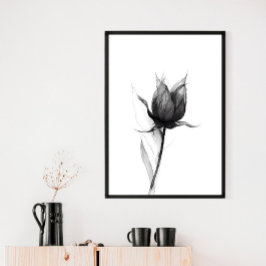 Monochromatische vloerafdrukken poster