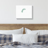 Monochromatische vrouwengezicht canvas afdruk (Insitu (Slaapkamer))