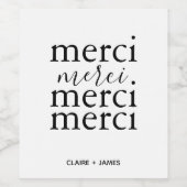 Monochromatische Wijn Etiket (Enkel label)