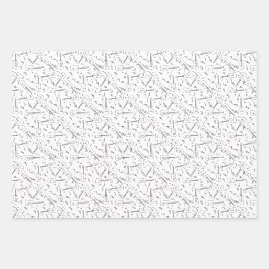 Monochromatische wikkelpapier Flat Sheet Set van 3 Inpakpapier Vel (Voorkant 2)