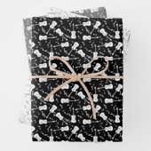 Monochromatische wikkelpapier Flat Sheet Set van 3 Inpakpapier Vel (In situ)