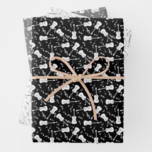 Monochromatische wikkelpapier Flat Sheet Set van 3 Inpakpapier Vel (In situ)