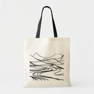 Monochromatische zen canvas tas