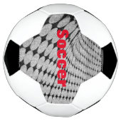 Monochromatische zwarte en grijze met naam voetbal (Gedraaid)