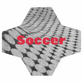 Monochromatische zwarte en grijze met naam voetbal (Enkel)