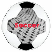 Monochromatische zwarte en grijze met naam voetbal (Voorkant)