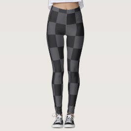 Monochromatische zwarte grijze Kroatische controle Leggings