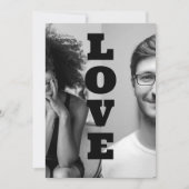 Monochrome Aangepaste Koppels Foto's Valentijnsdag Feestdagenkaart (Voorkant)
