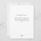 Monochrome Aangepaste Koppels Foto's Valentijnsdag Feestdagenkaart (Achterkant)