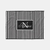 Monochrome aangepaste monogram fleecedeken fleece deken (Voorkant (Horizontaal))