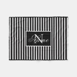 Monochrome aangepaste monogram fleecedeken fleece deken