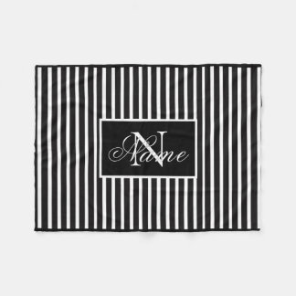 Monochrome aangepaste monogram fleecedeken fleece deken