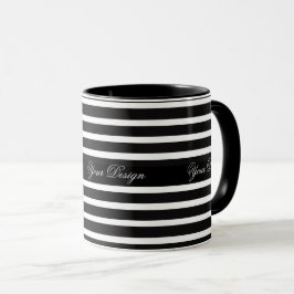 Monochrome aangepaste monogram Mok koffiekopje