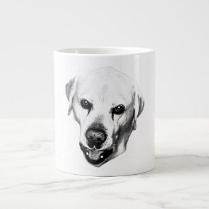 Monochrome aanwezigheid grote koffiekop